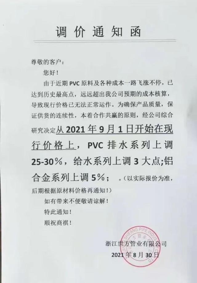 开元体育见证历史暴涨57%！PVC进入万元时代！上百家塑料企业集体发涨价函新一轮(图2)